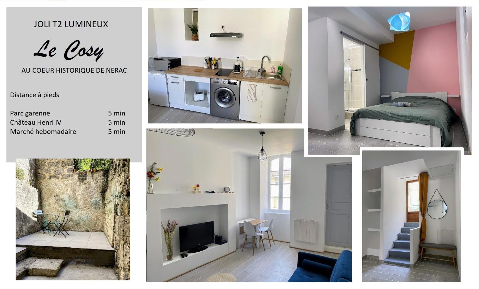 Апартаменты Le Cosy - T2 Avec Petite Cour Dans Centre Historique De Нерак Экстерьер фото